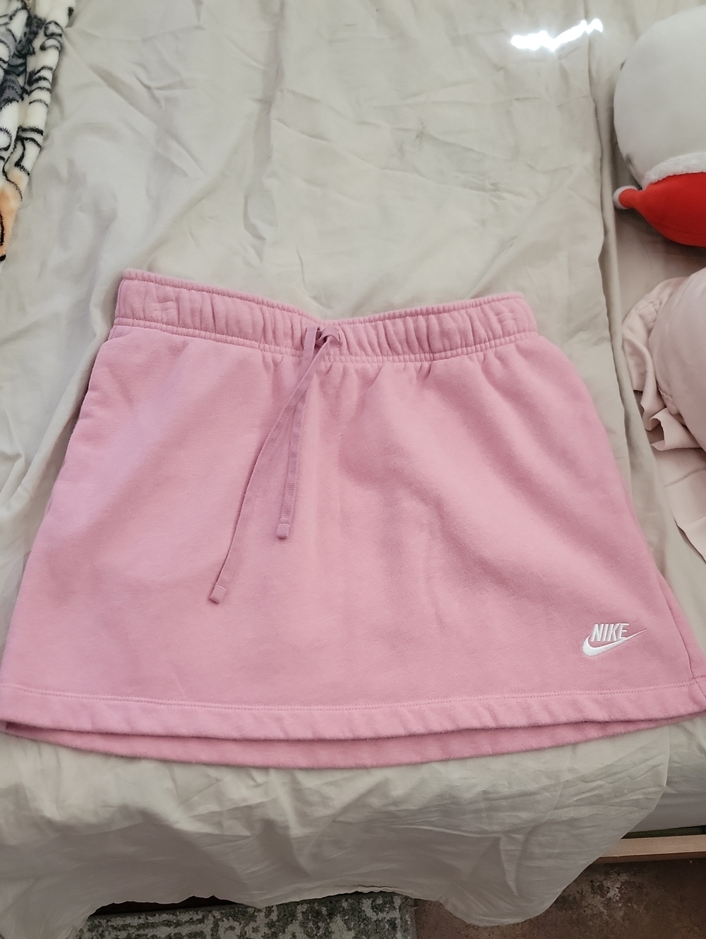 Nike Pink Drawstring Mini Skirt